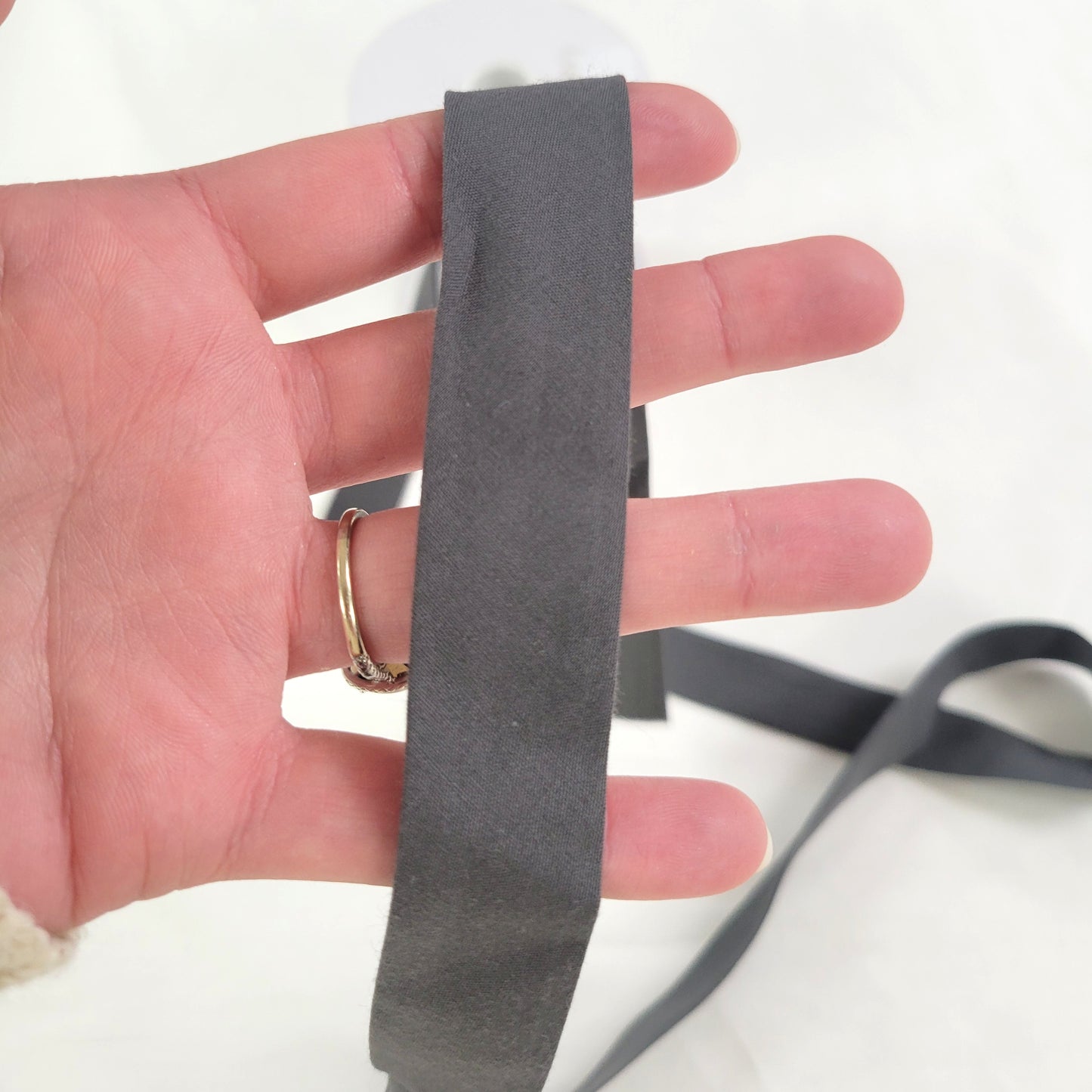 Quilt Bias Binding Extra Wide Double Fold 25mm (1") - Dark Grey