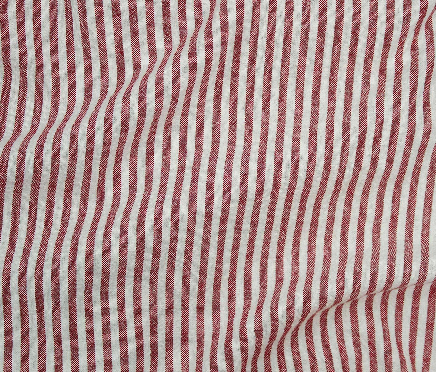 Yarn Dyed Red & White - Organic Cotton Stripe