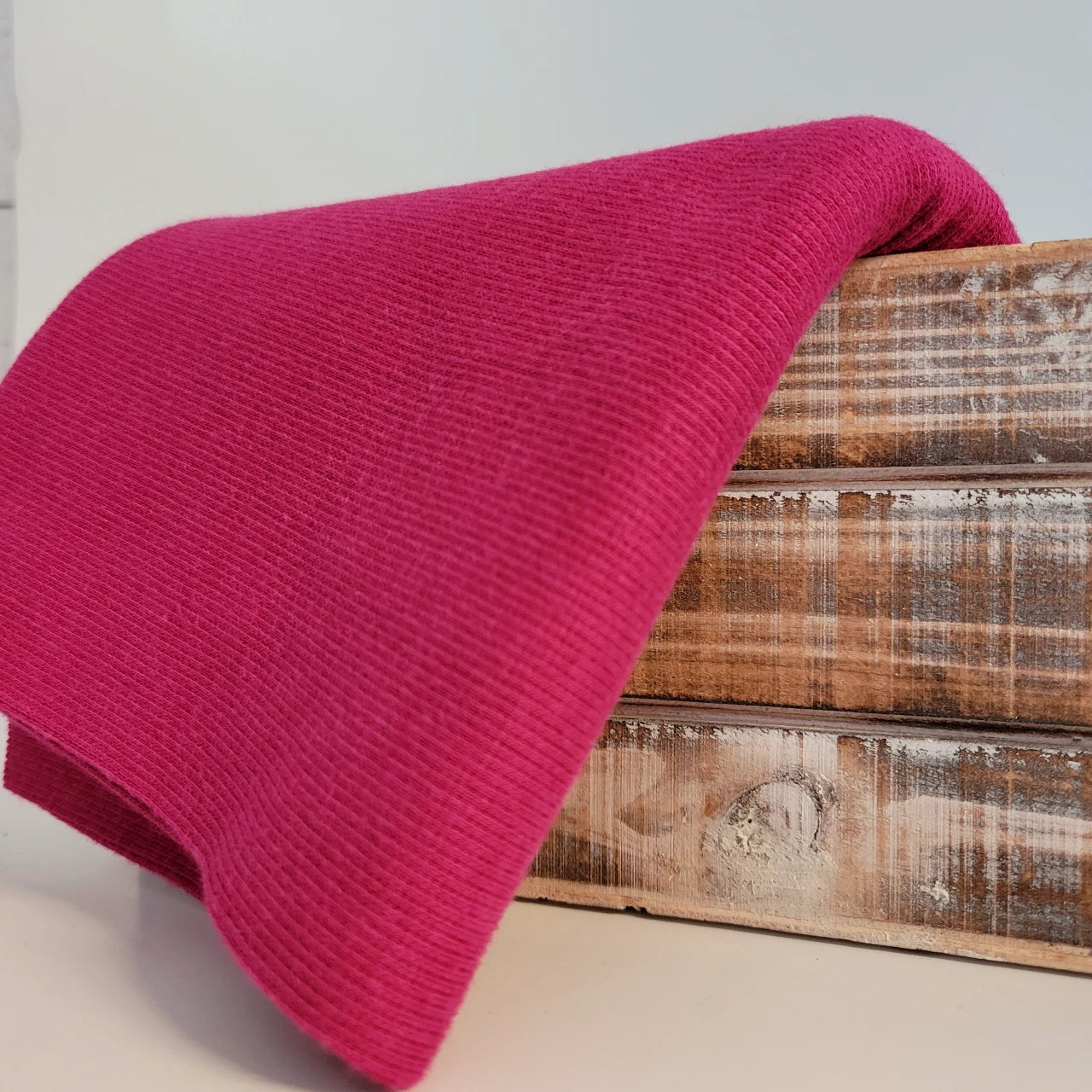 Bamboo Cotton Rib 2x2 - Raspberry - Ribbed Knit