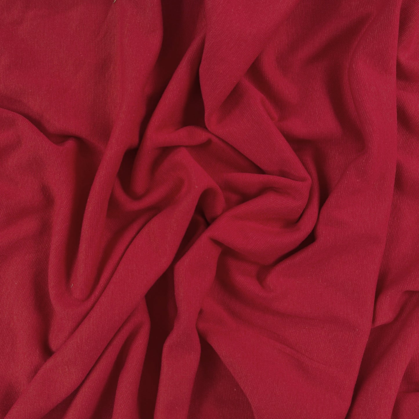 Bamboo Cotton 1x1 Rib Knit - Red - Deadstock