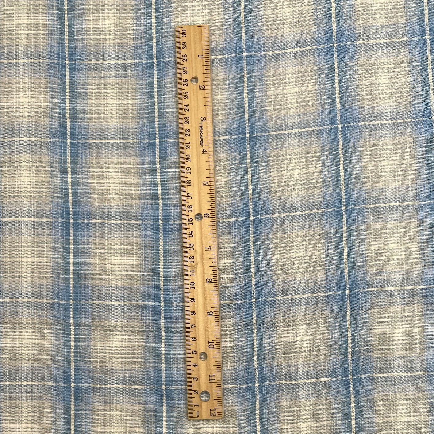 Yarn Dyed 100% Linen Plaid - Blue Large Check - 58"