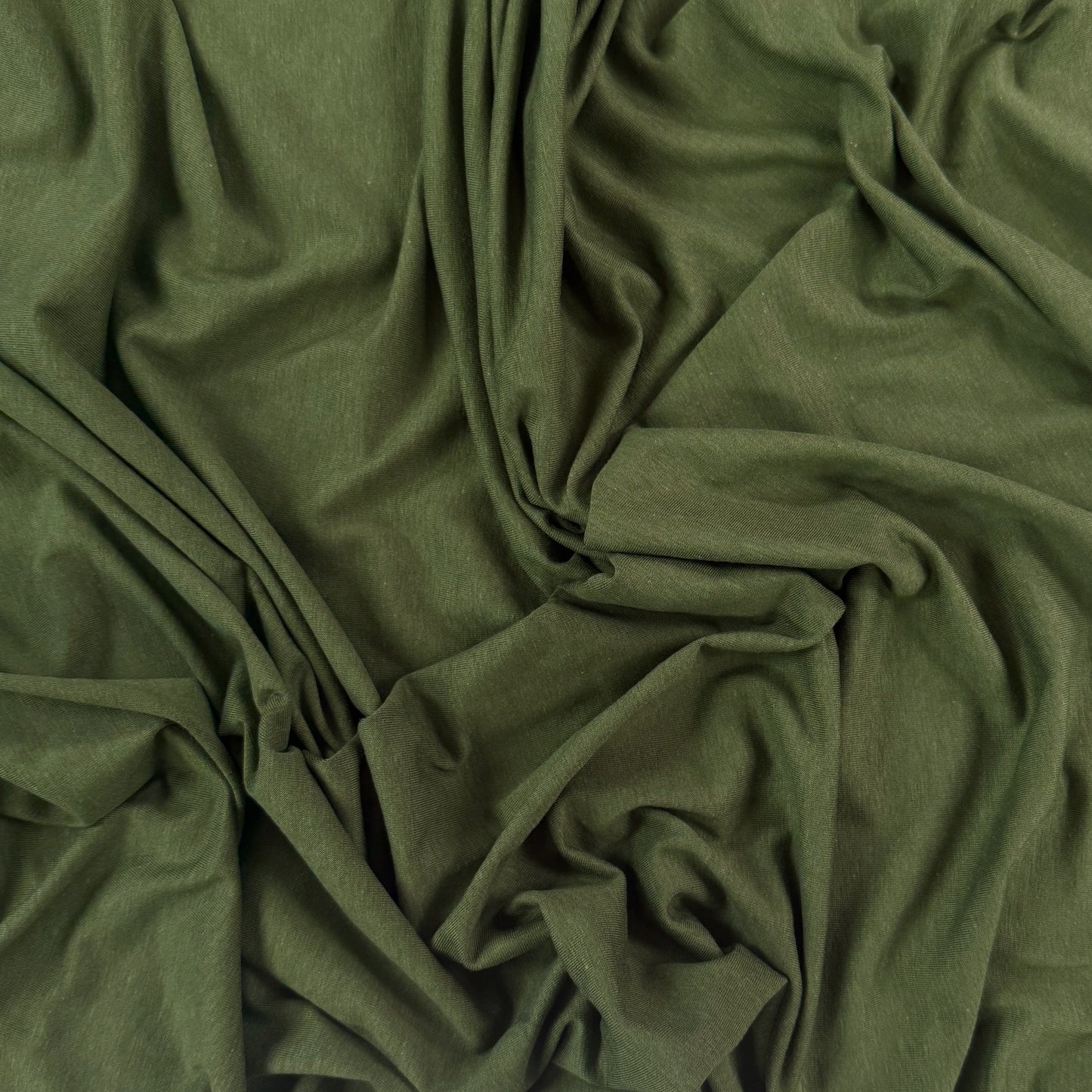 Bamboo Cotton Feather Jersey - Moss