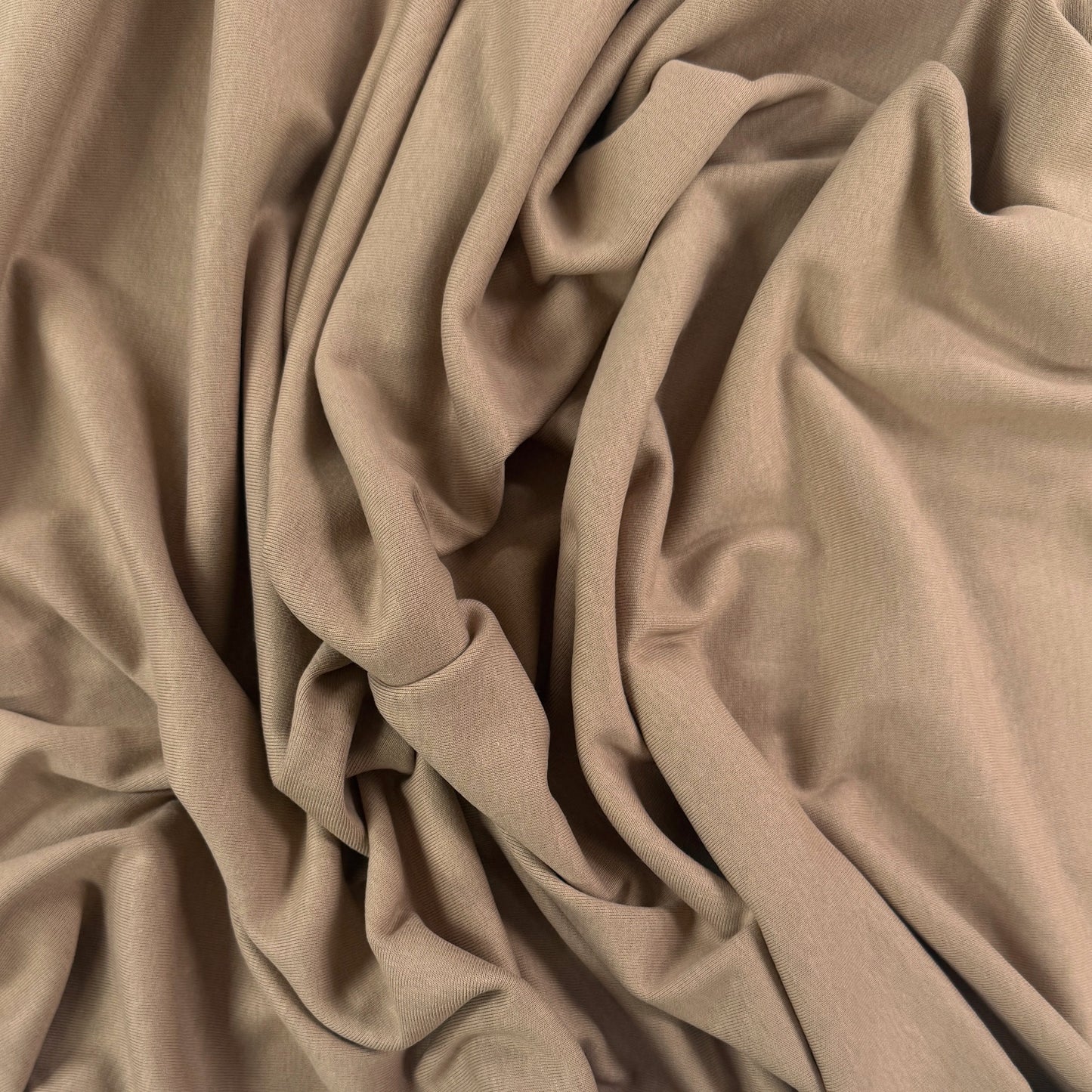 Organic Cotton 1x1 Rib Knit - Beige - Made In Canada