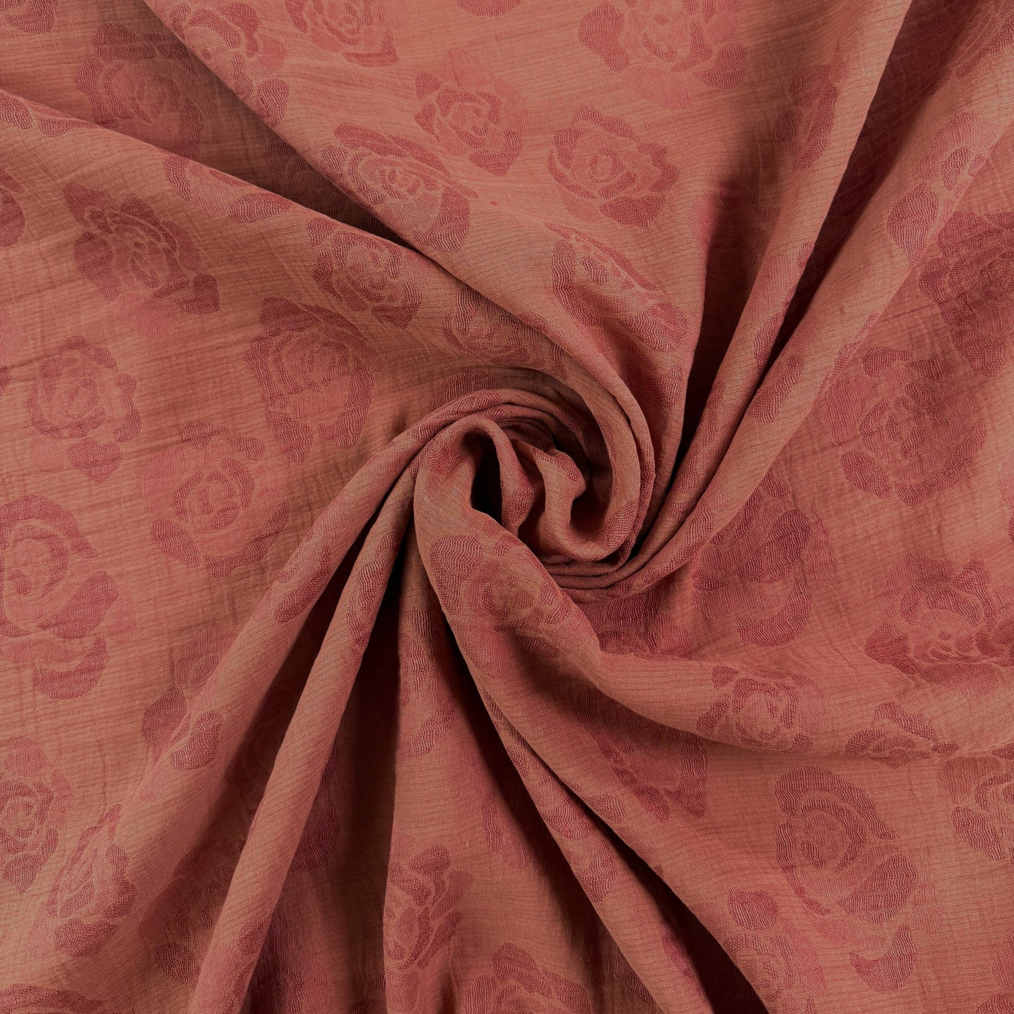 25" Remnant - Linen Cotton Jacquard - Rust