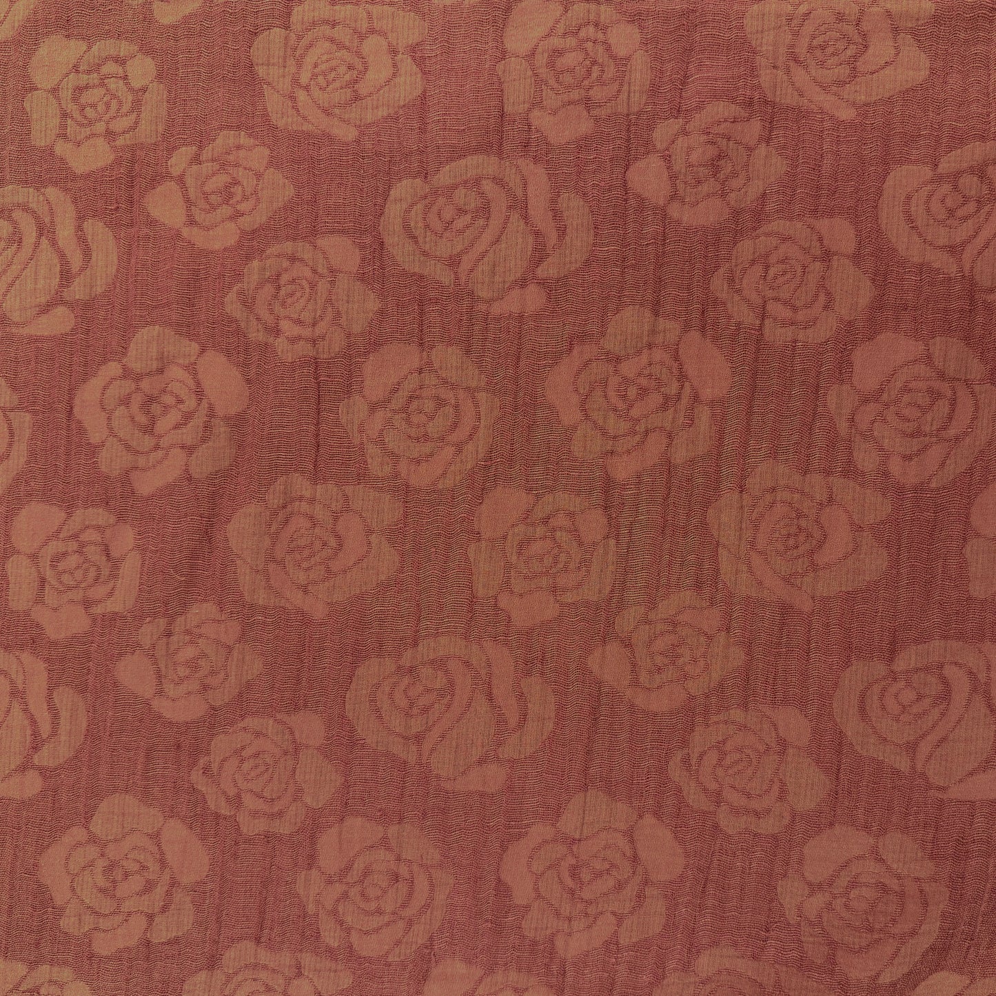 25" Remnant - Linen Cotton Jacquard - Rust