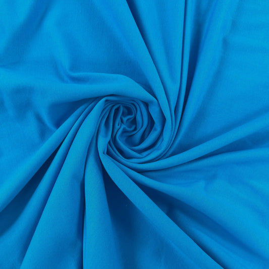 Bamboo Cotton Sweatshirt Fleece - Turquoise Blue