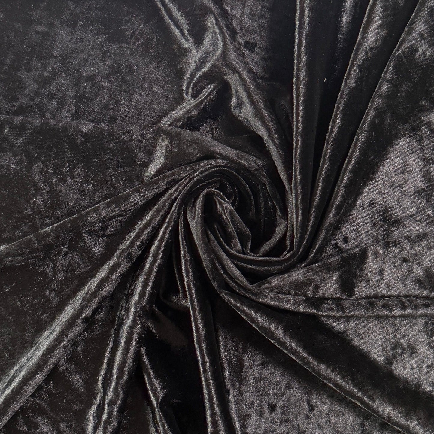 Haiko Crushed Velvet Knit - Black - Polyester - Film Studio Deadstock