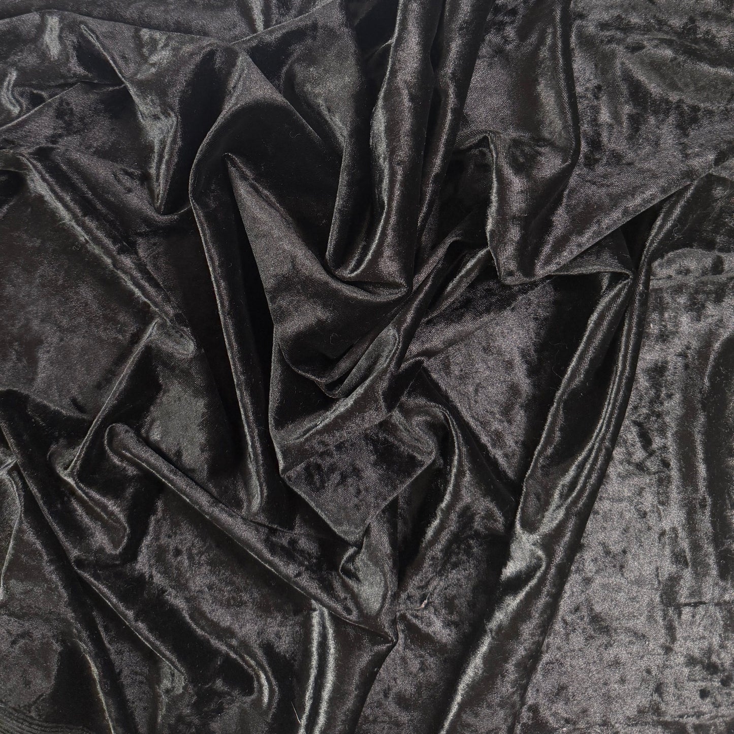 Haiko Crushed Velvet Knit - Black - Polyester - Film Studio Deadstock