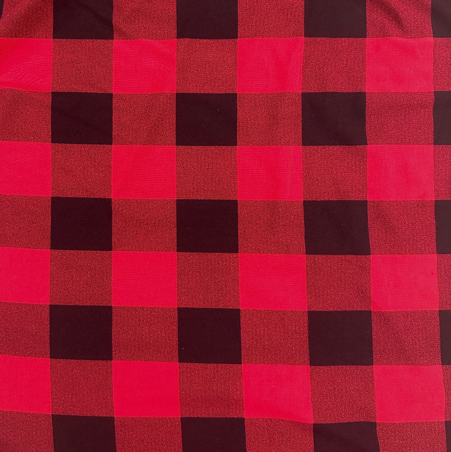 Bamboo Jersey - Red Buffalo Plaid