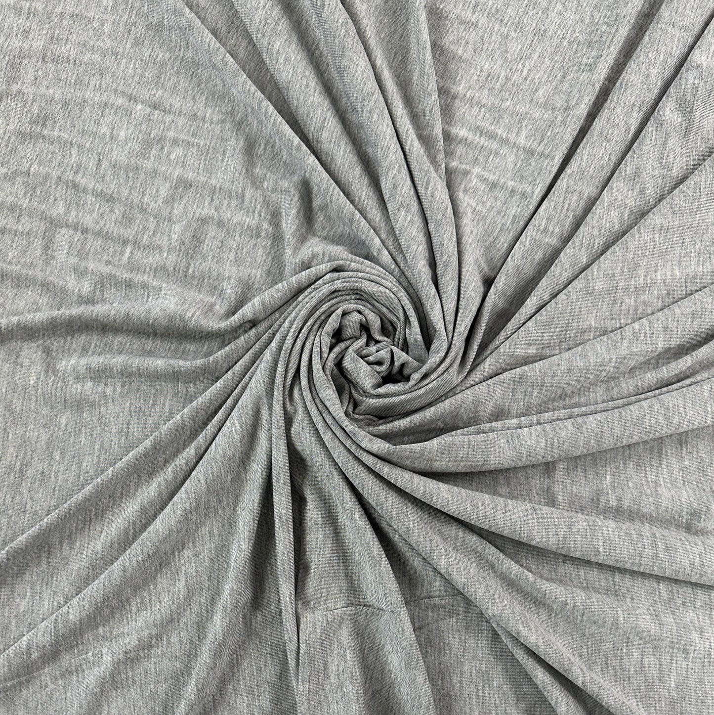 Tencel Modal Jersey Knit - Heathered Light Grey - Local Deadstock