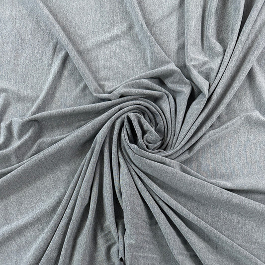 Sorona Bamboo Jersey Knit - Heathered Grey - Local Deadstock - Made in Canada