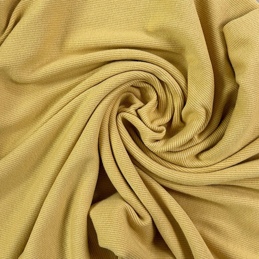 Bamboo Cotton Rib 2x2 - Golden Yellow - Ribbed Knit
