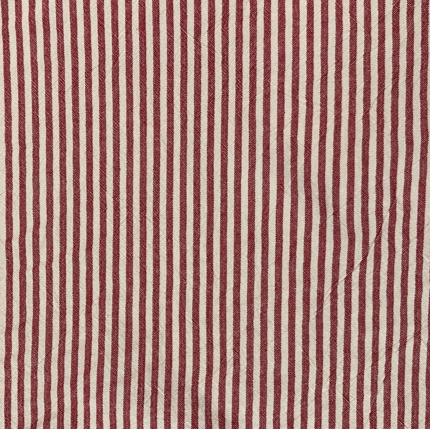 Yarn Dyed Red & White - Organic Cotton Stripe