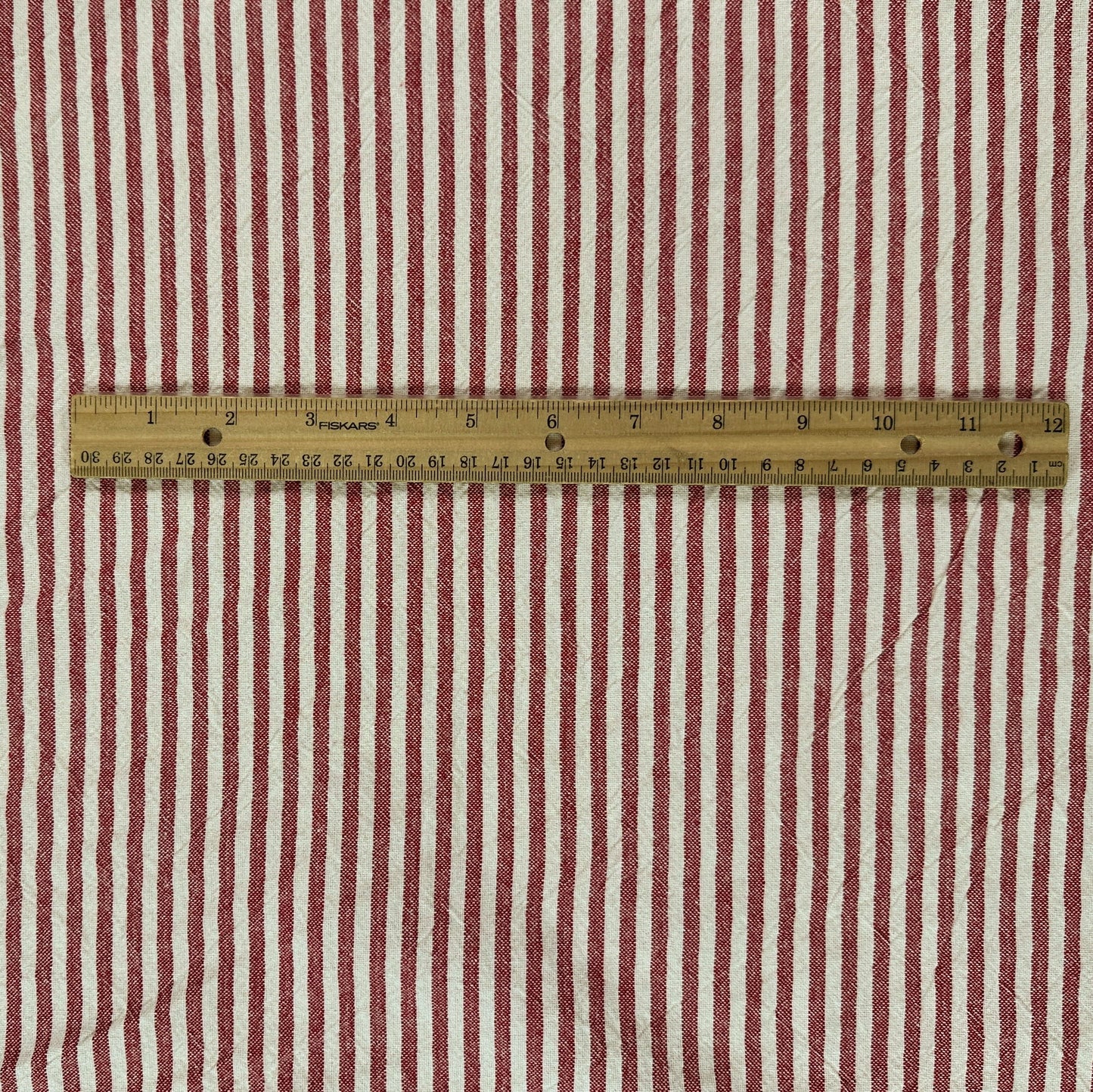 Yarn Dyed Red & White - Organic Cotton Stripe