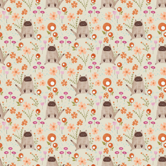 Lazy Kittens  - Cotton Fabric