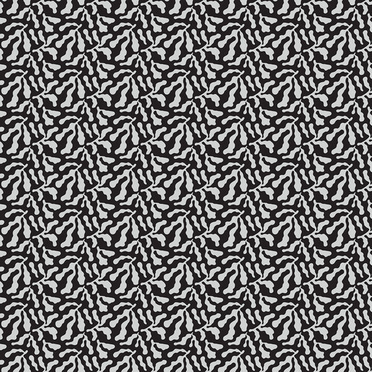 Seaweed - Black - Reef Life by Wee Gallery - Cotton Fabric