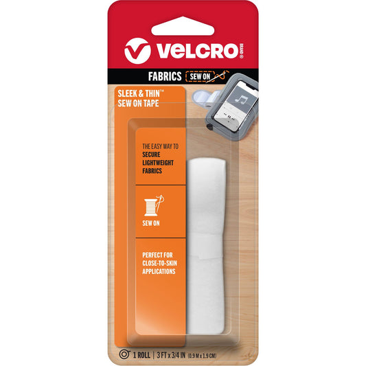 VELCRO® SLEEK & THIN™ Sew On - White