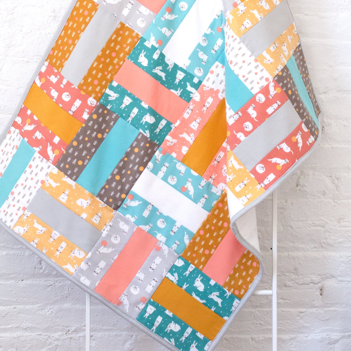 Stoats - Winter Forest - Grey - Organic Cotton Flannel