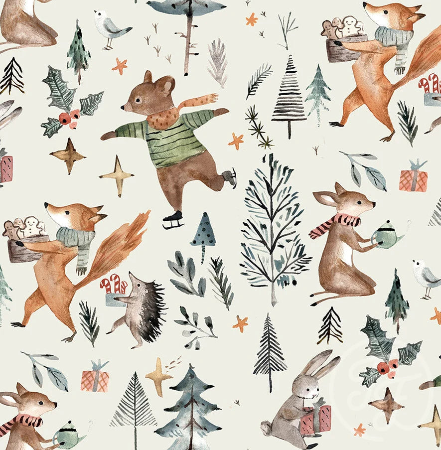 50" Remnant - My Christmas Forest - Cotton French Terry Knit