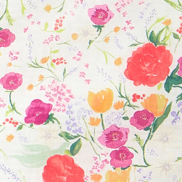 nani IRO - Rakuen - A - White and Pink - Double Gauze Fabric