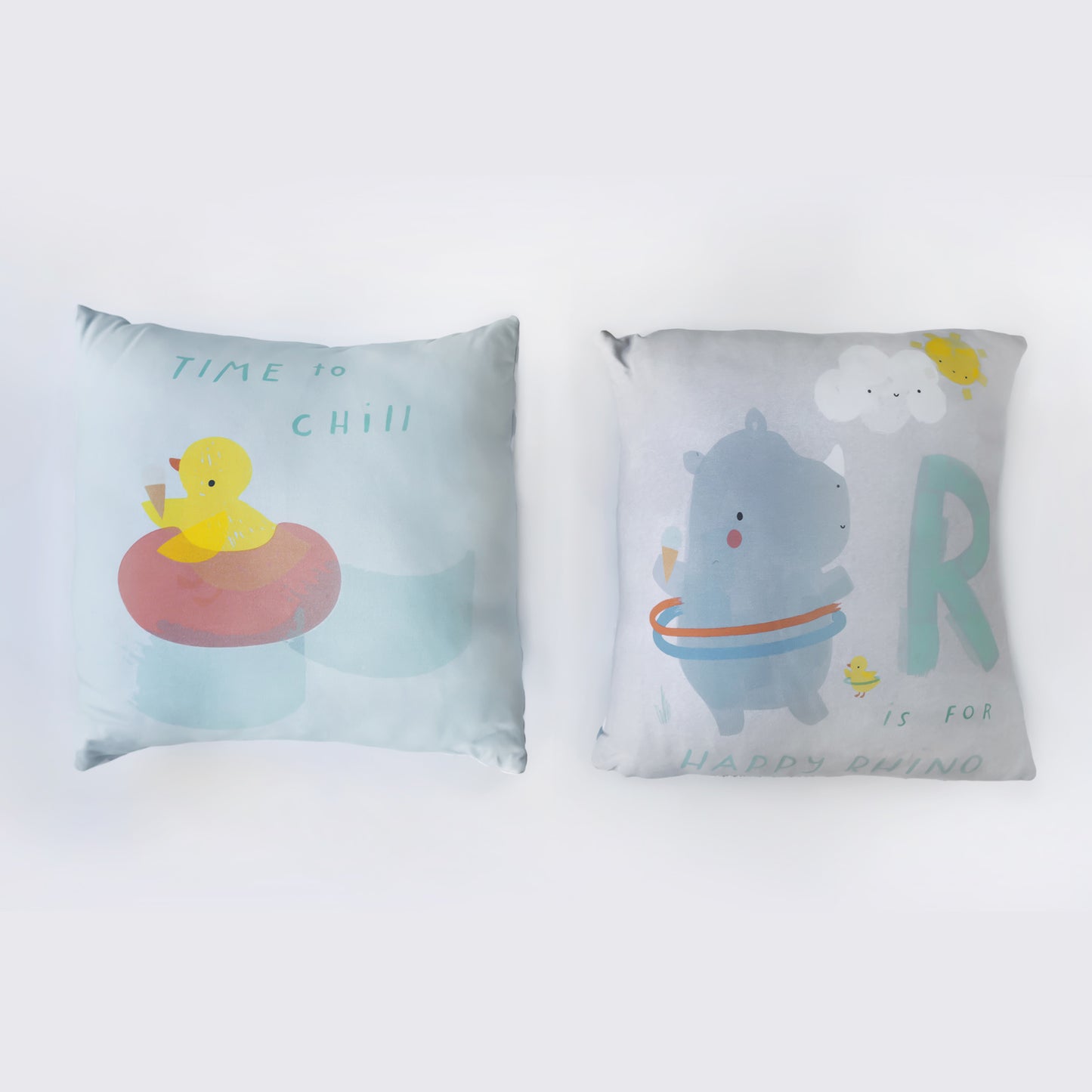 Sky Rhinos Baby Panel French Terry - Katia Fabrics - French Terry Knit - Sold per Panel 65cm / 26"