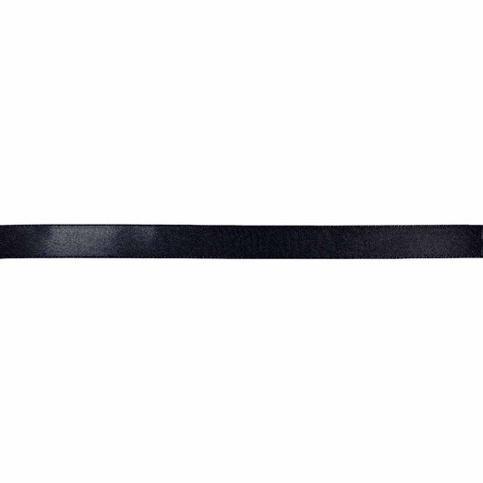 ELAN Double Face Satin Ribbon 12mm x 5m - Black - Full Spool