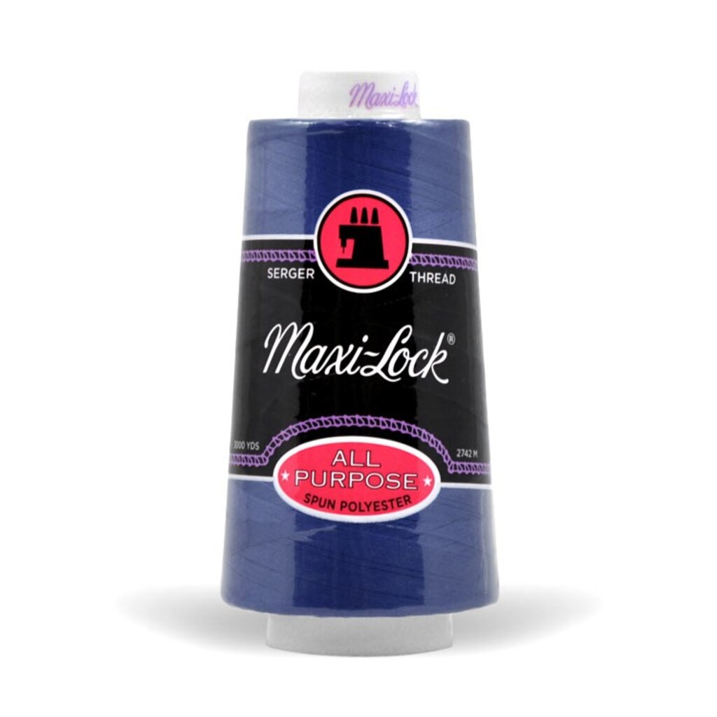Maxi-lock All Purpose Polyester 50wt Serger Thread - 3000 yards each - Blue