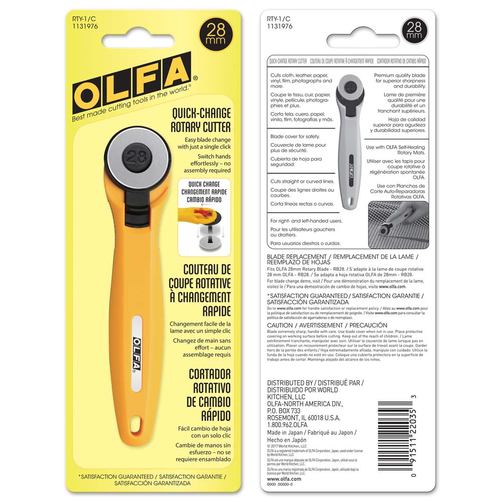 Olfa Quick Change 28mm Rotary Cutter - Riverside Fabrics
