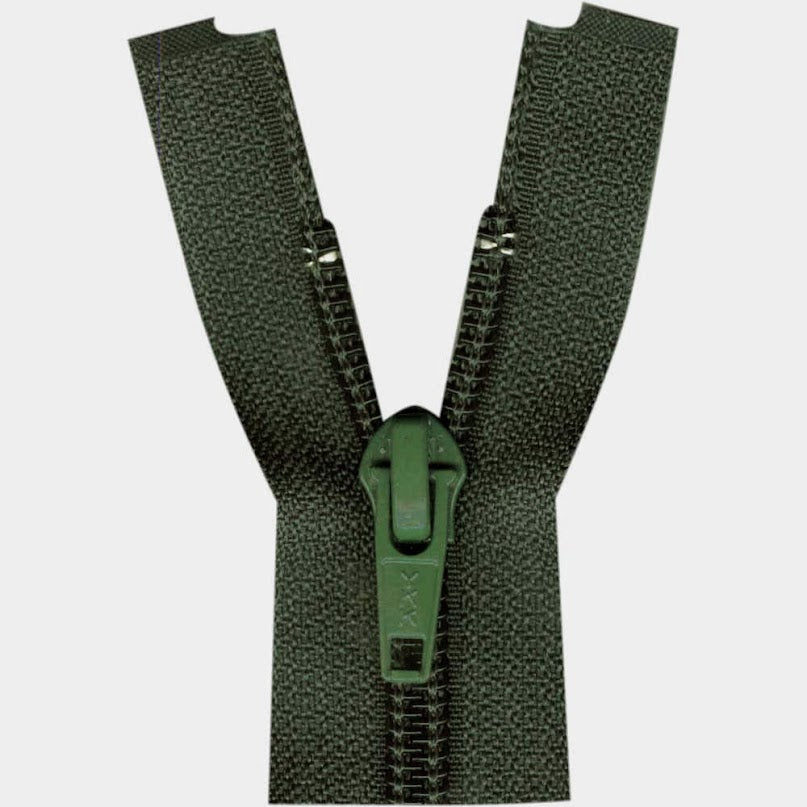 Mid-weight No 5 Open End Separating Jacket Zipper - 30" (75cm)- Pine