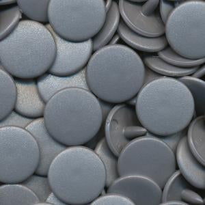 KamSnaps Plastic Snaps Size 20 Medium Silver Matte B13 Package of 25 Sets - Riverside Fabrics