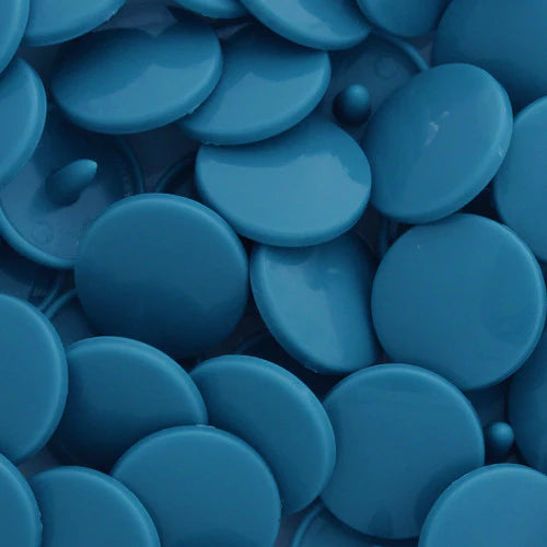 KamSnaps Plastic Snaps Size 20 - B27 Steel Blue - Glossy - Package of 20 Sets