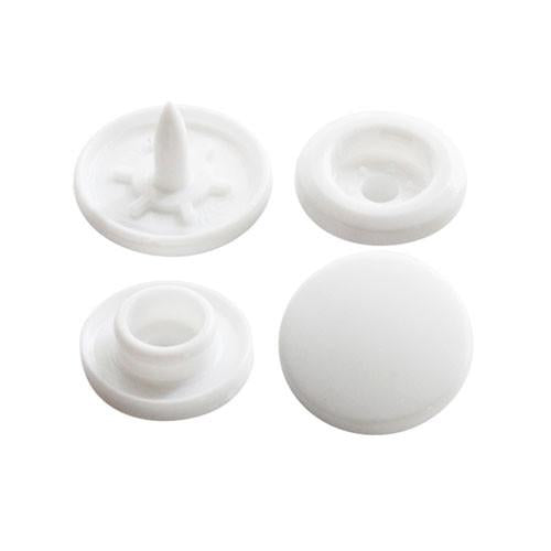 KamSnaps Plastic Snaps - Extra LONG Prong - Size 20 White Glossy B03 Package of 20 Sets