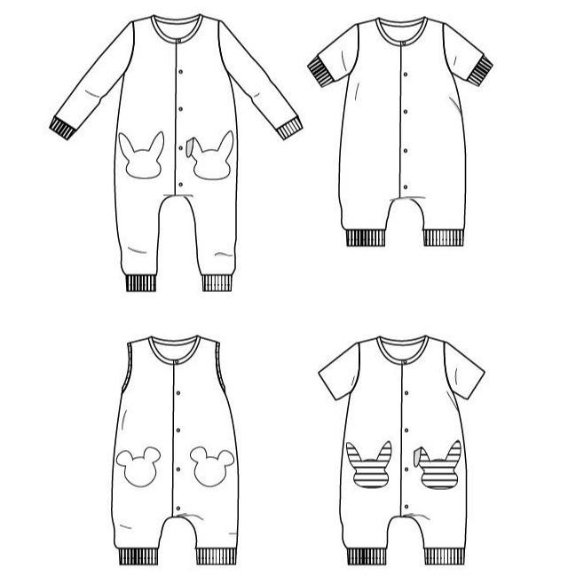 Ikatee - LISBOA jumpsuit / playsuit - Baby 6M/4Y - Paper Sewing Pattern