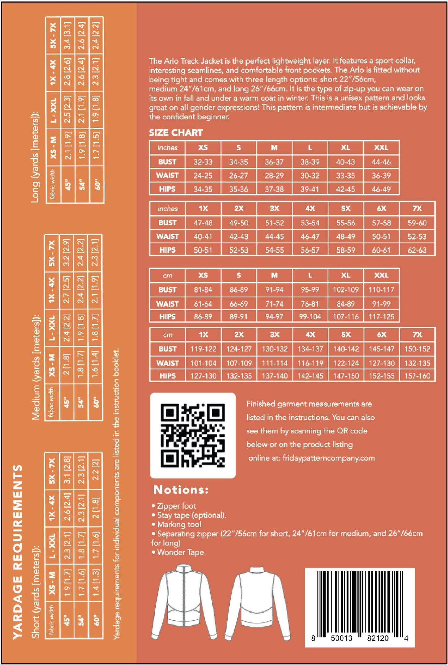 Arlo Track Jacket Pattern - By Friday Pattern Co