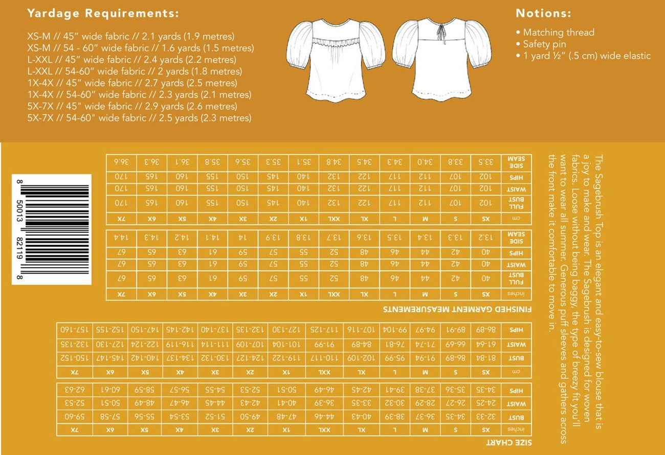 Sagebrush Top Pattern - By Friday Pattern Co