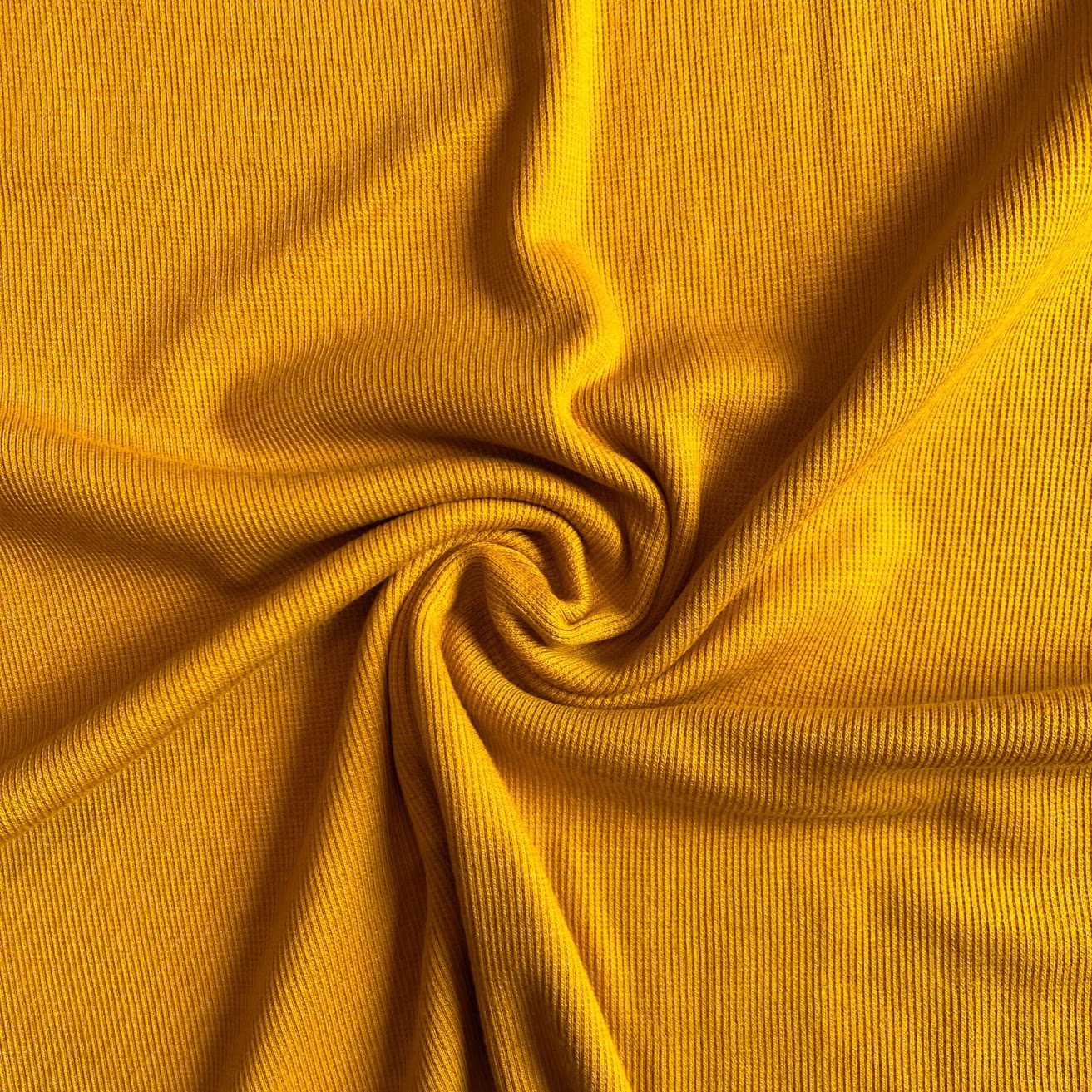 Bamboo Cotton Rib 2x2 Mustard