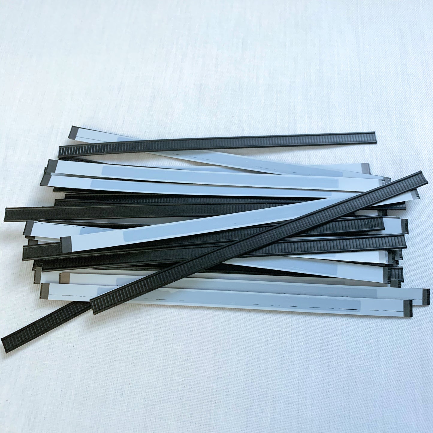 Flexible Double Wire Adhesive Plastic Nose Bridge Strips - 7" x 5/16" - 89mm x 8mm