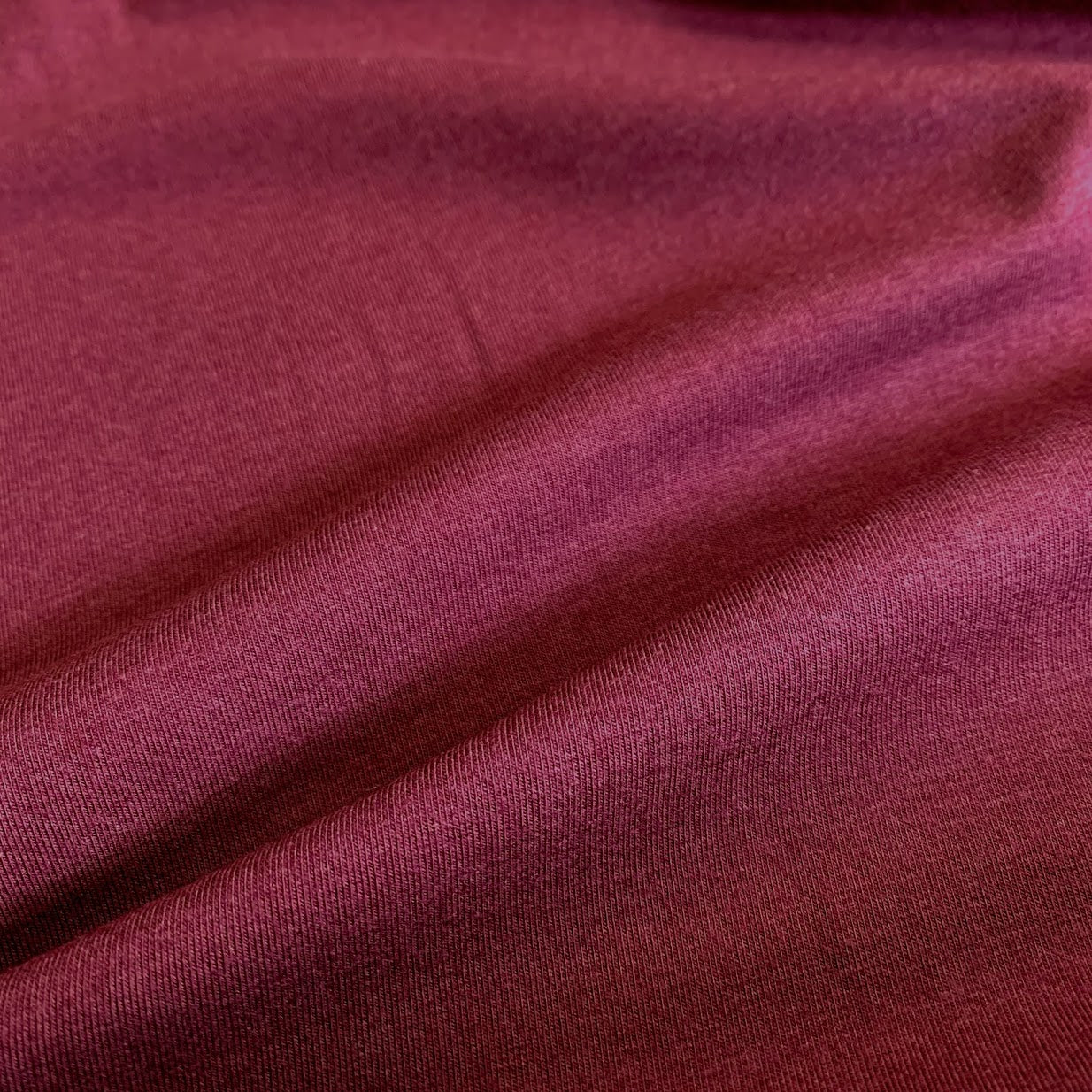 Bamboo/Cotton Stretch Jersey - Burgundy
