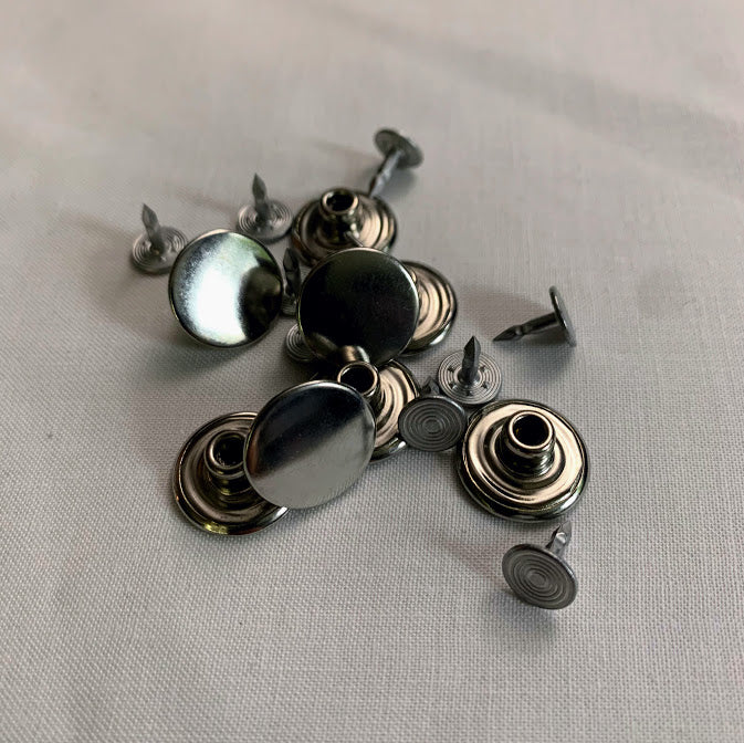 Nickel Jean Buttons - 17mm (3⁄5″) - Set of Two