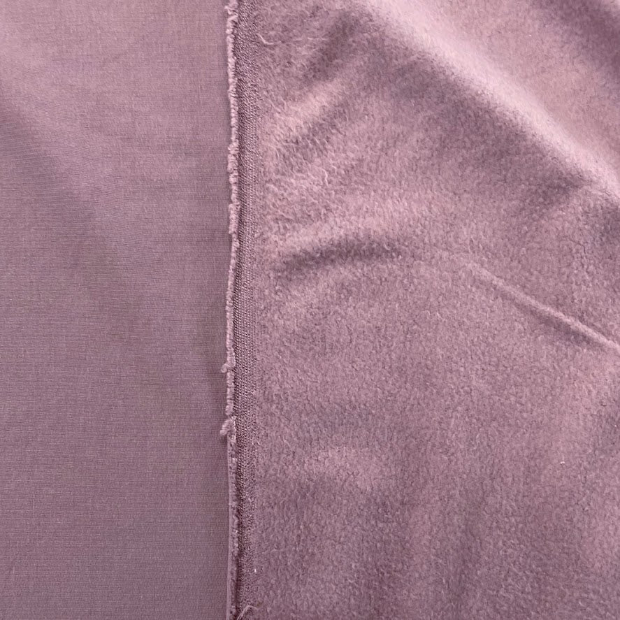 Bamboo Stretch Sweater Fleece Knit - Elderberry - Deadstock - 350gsm