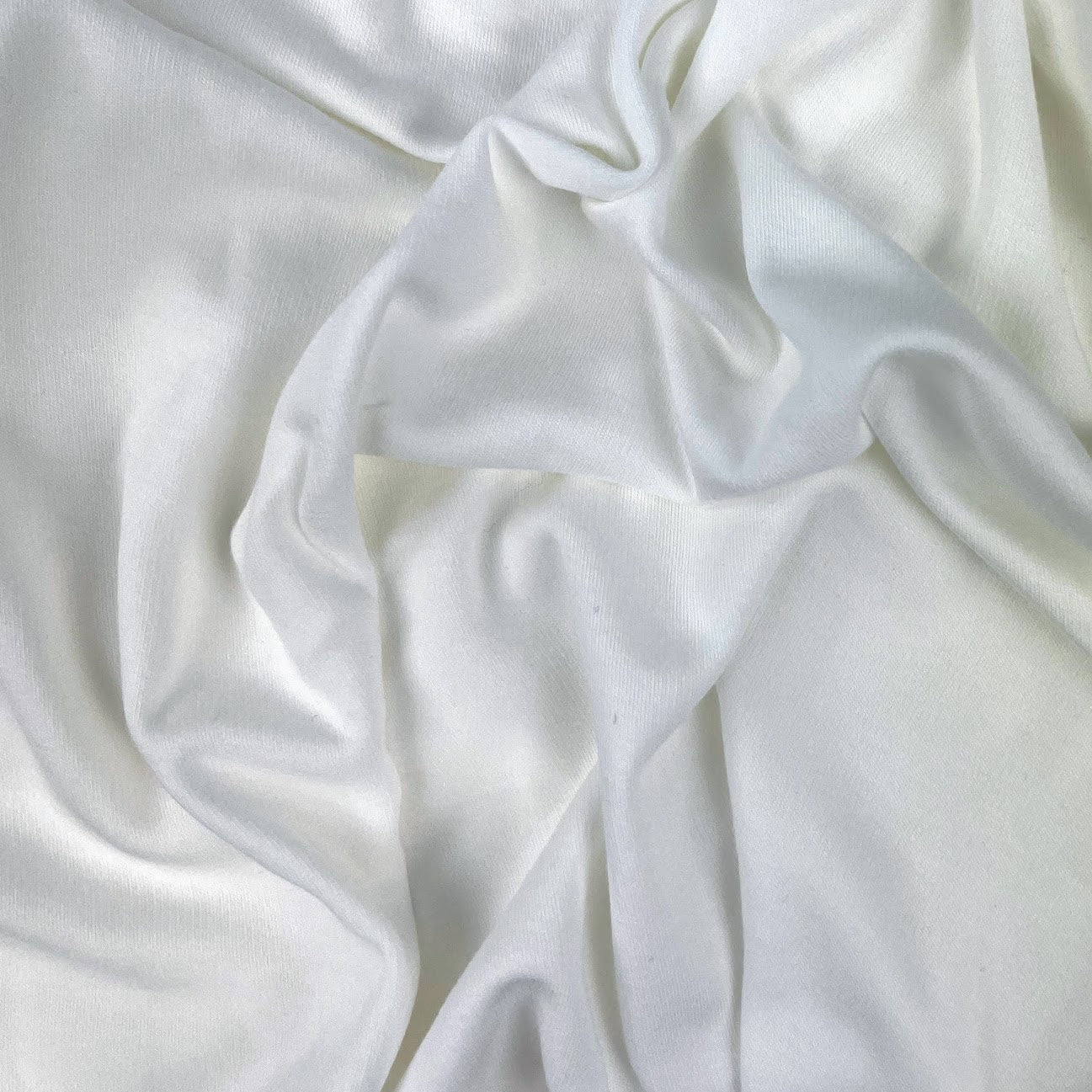 Bamboo Organic Cotton Spandex Interlock - Off White - Extra Wide 72"