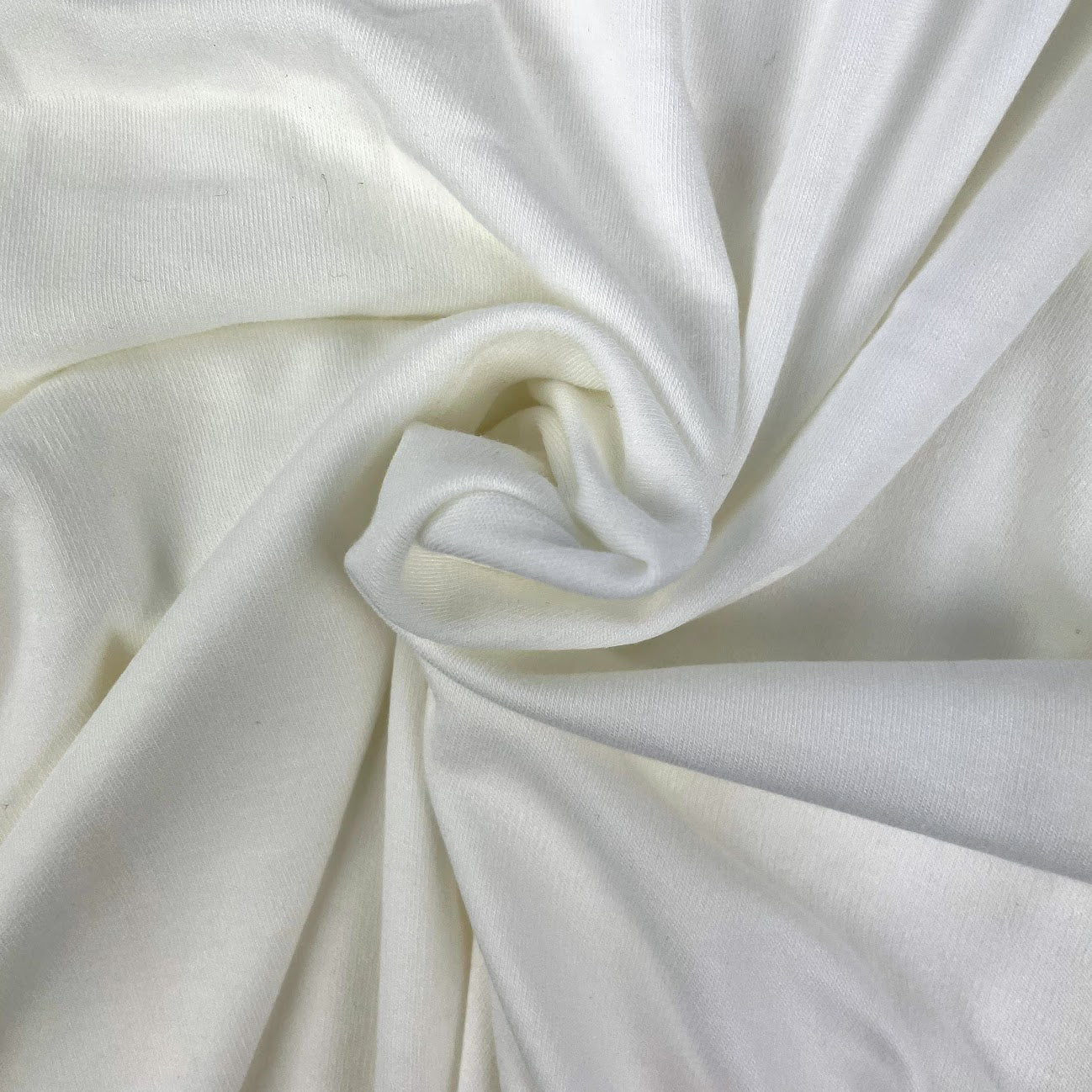 Bamboo Organic Cotton Interlock - Off White