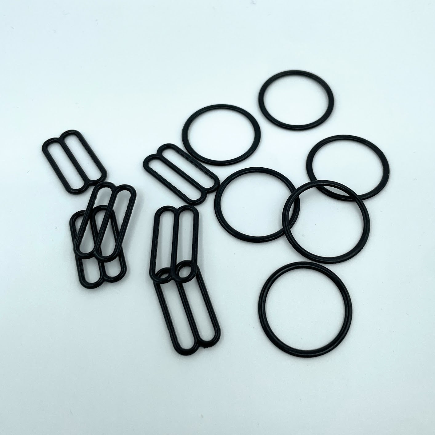 Flexible Plastic Rings and Sliders for 20mm Bra Elastic - per Pair