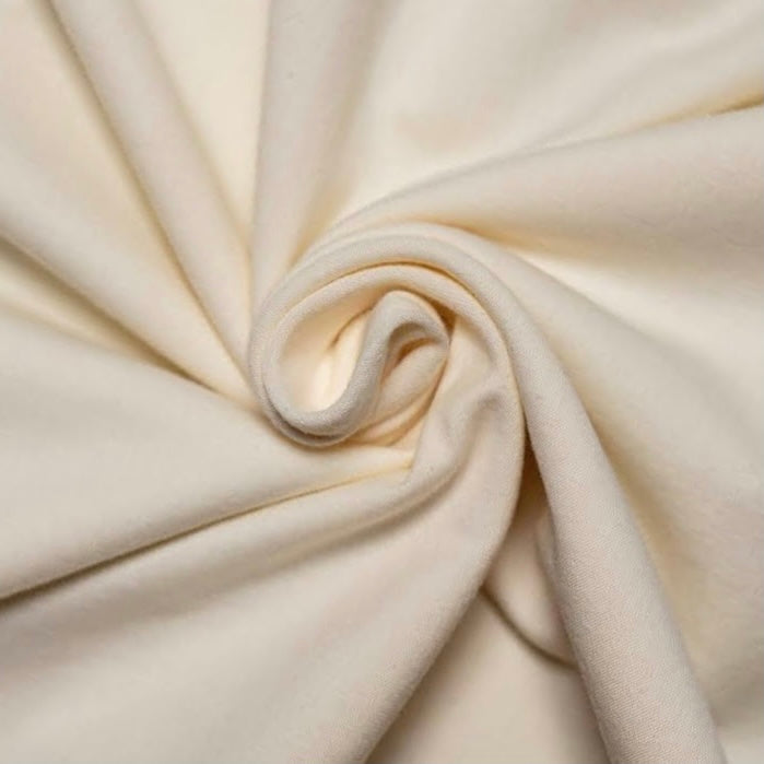14" Remnant - Bamboo/Cotton Stretch Jersey - Vanilla - Natural/Cream