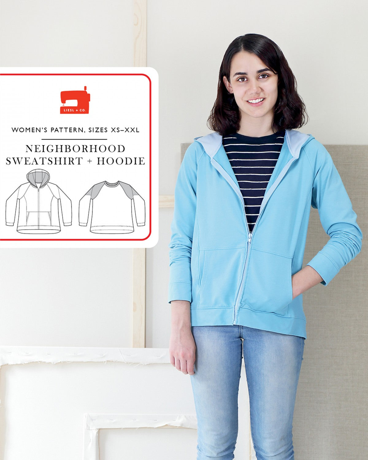 Liesl + Co - Neighborhood Sweatshirt and Hoodie Sewing Pattern