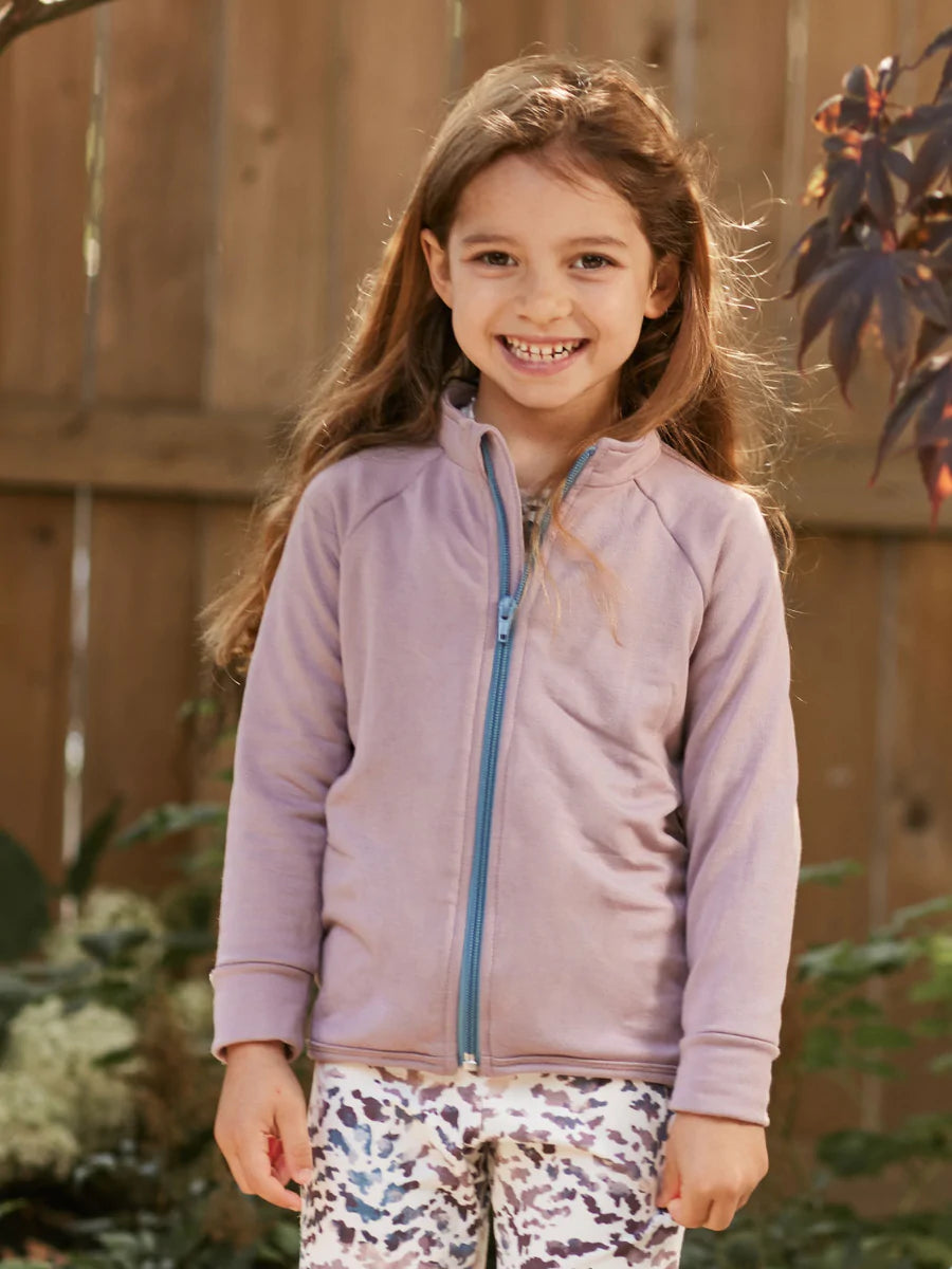 Bamboo Stretch Sweater Fleece Knit - Elderberry - Deadstock - 350gsm
