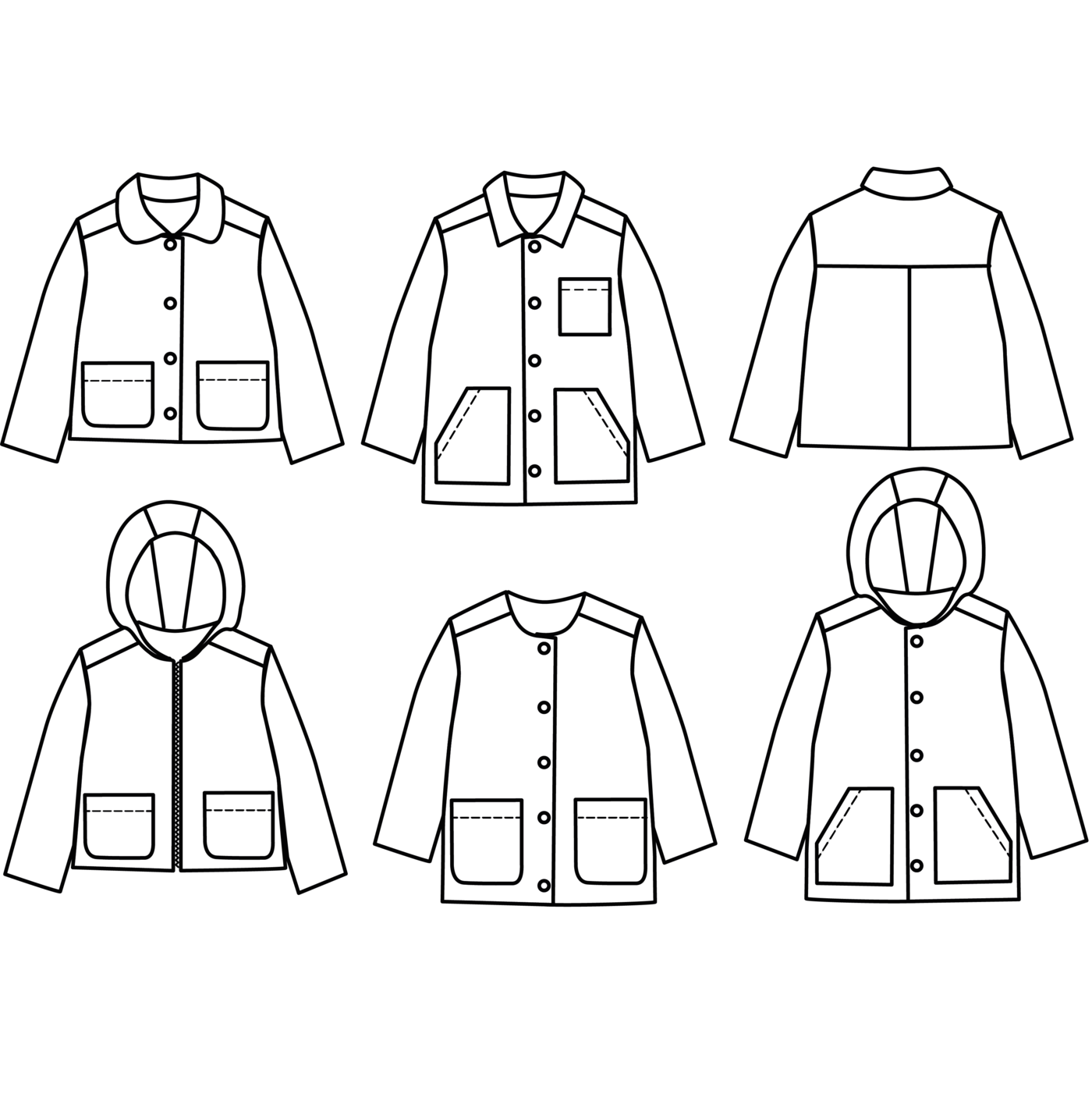 Ikatee - SAM - parka, jacket - Babies and Kids 6m/4y - Paper Sewing Pattern