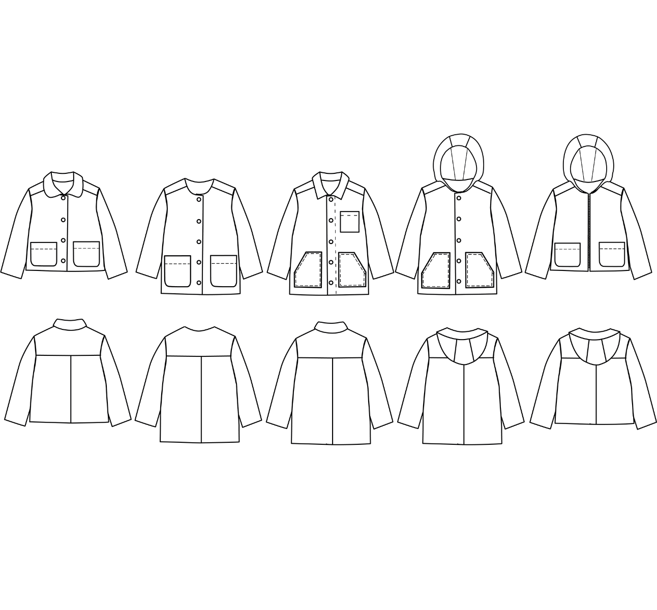 Ikatee - SAM Parka Vest - Kids 3-12Y - Paper Sewing Pattern