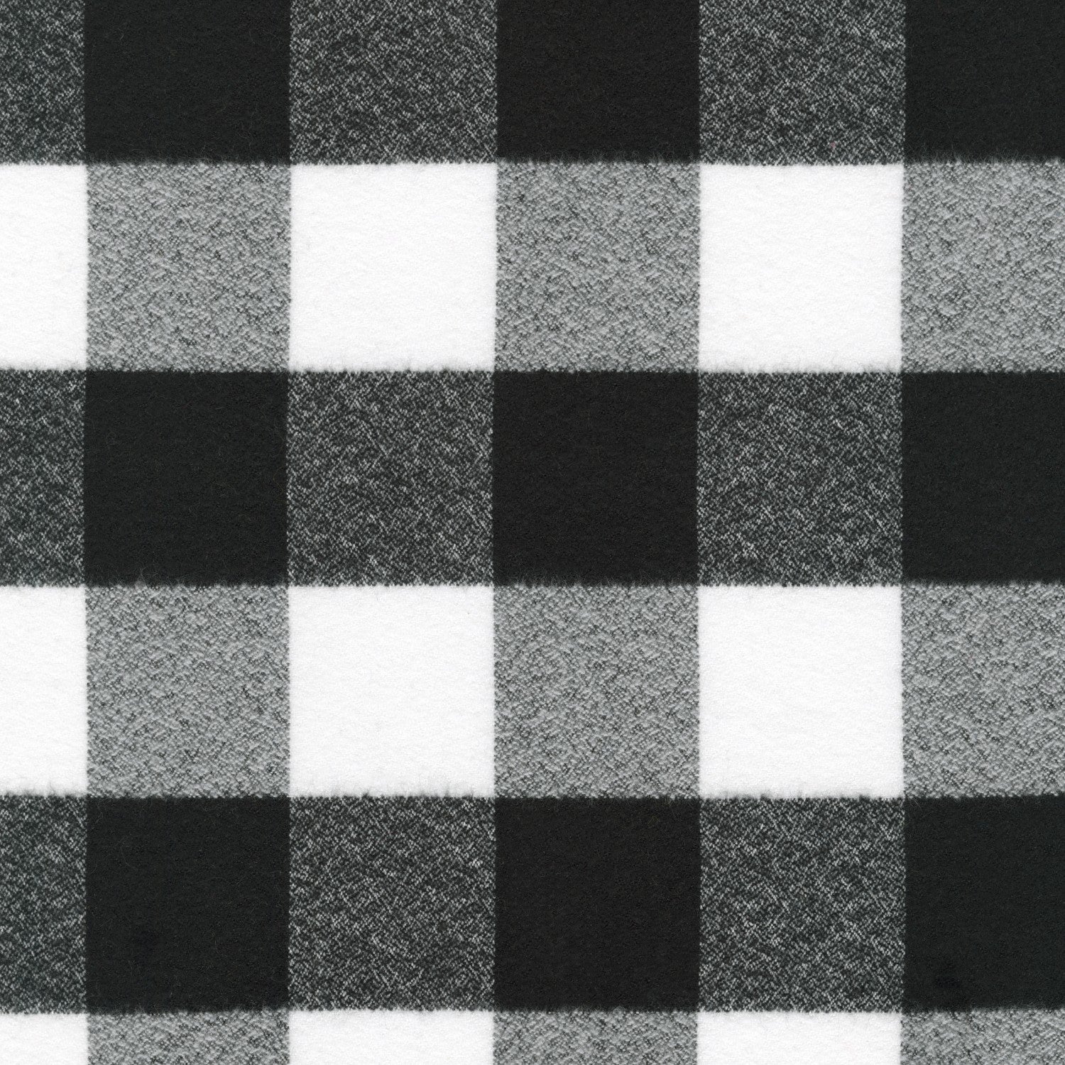 Buffalo Plaid - Black & Blue - Cotton FLANNEL Fabric