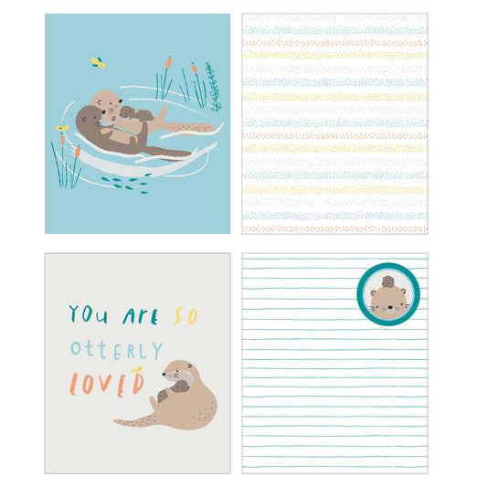 Into the River - Otters - Katia Fabrics - Poplin Pillows - Sold per Panel 38cm / 15"